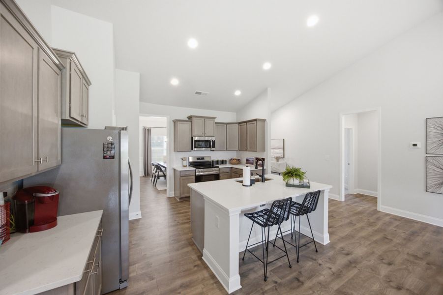 Furnished interior in a model home at Northlake in Statesville (Image 22).