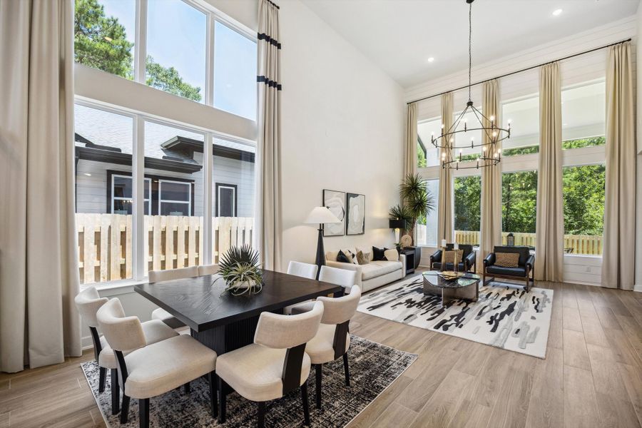 Furnished interior in a model home at ARTAVIA® - 40' in Conroe (Image 25).