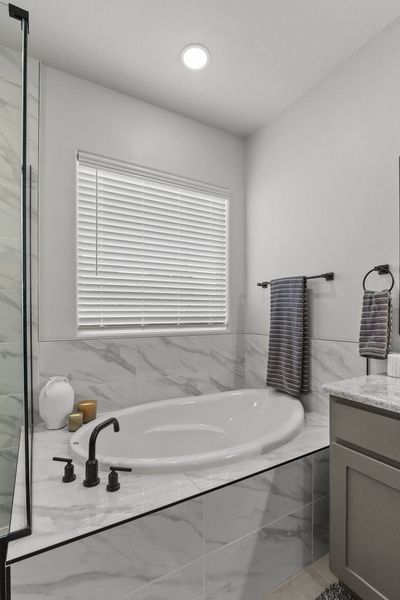 Furnished interior in a model home at Paseo Del Este in El Paso (Image 56).