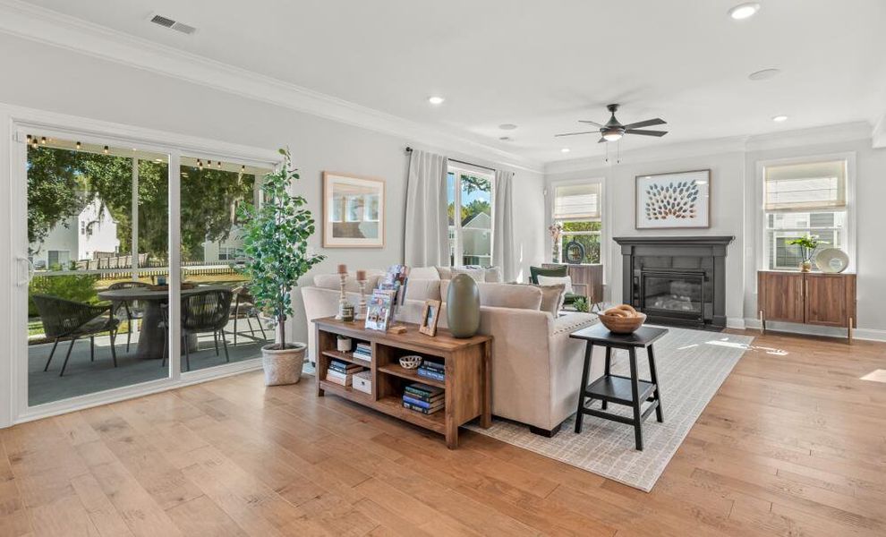 Furnished interior in a model home at Enclave at Riverdale in Huntersville (Image 6).