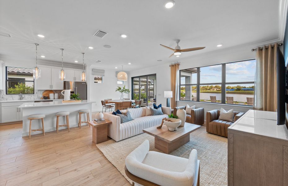 New construction homes with spacious kitchens overlooking living area