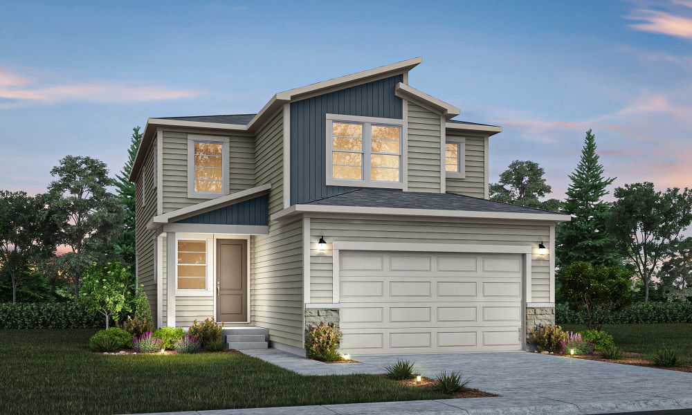 Front exterior of a home in the Ridge at Lorson Ranch community, located in Colorado Springs, CO (Image 15). Front exterior of a home in the Ridge at Lorson Ranch community, located in Colorado Springs, CO (Image 15).