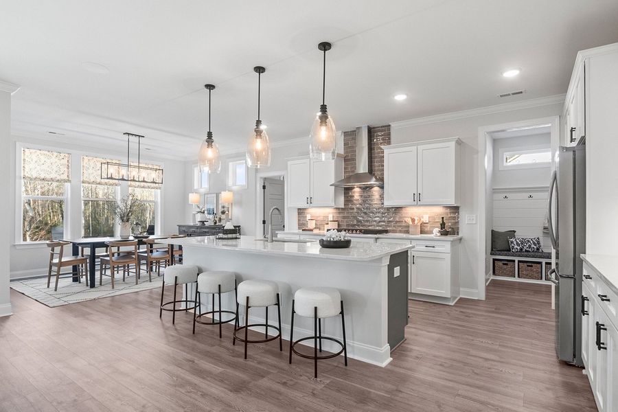 Furnished interior in a model home at Kennebec Crossing in Angier (Image 54).