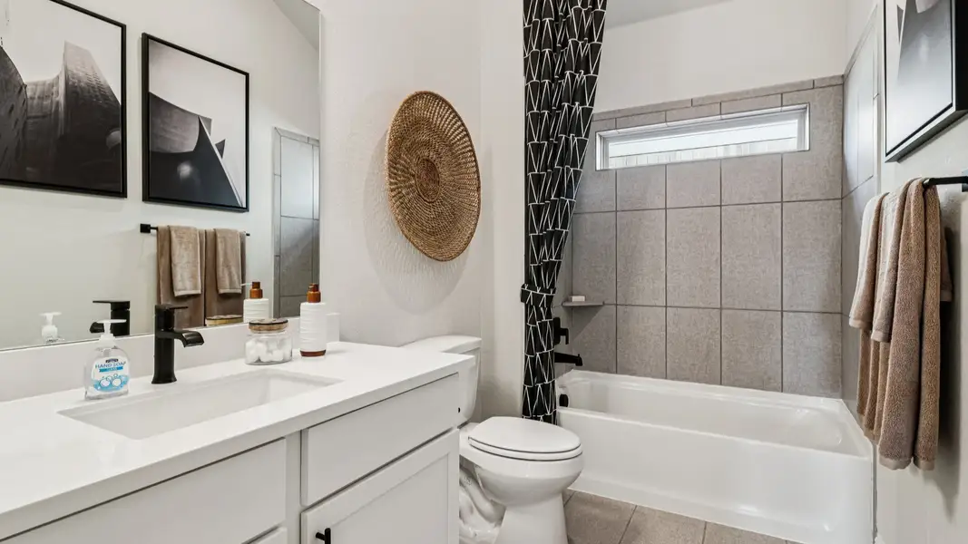 Furnished interior in a model home at Meyer Ranch – Premier in New Braunfels (Image 38).