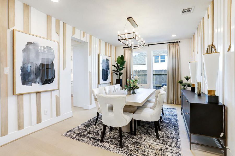 Furnished interior in a model home at Austin Point - 60' in Richmond (Image 9).