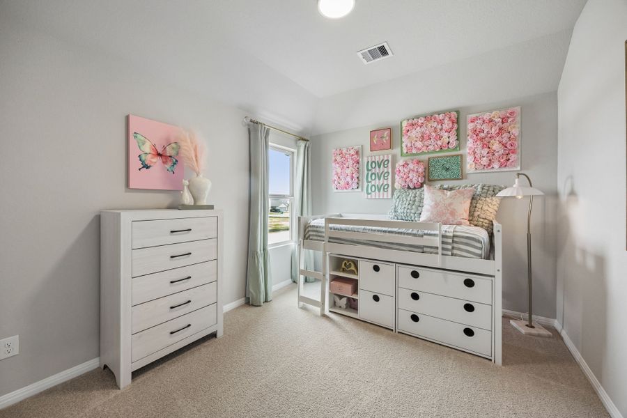 Bedroom in the Oak Model Home by Trophy Signature Homes