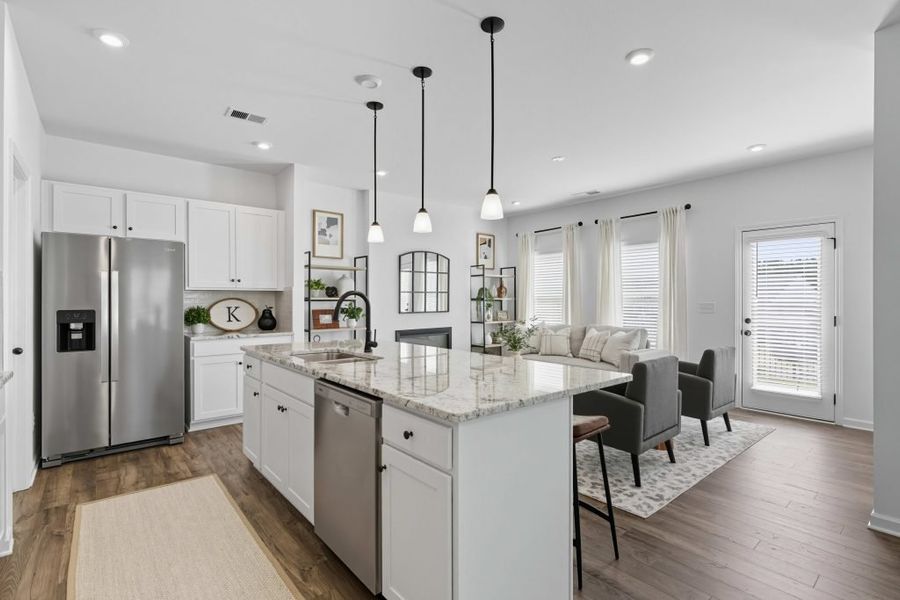 Furnished interior in a model home at Park Center Pointe in Austell (Image 11).