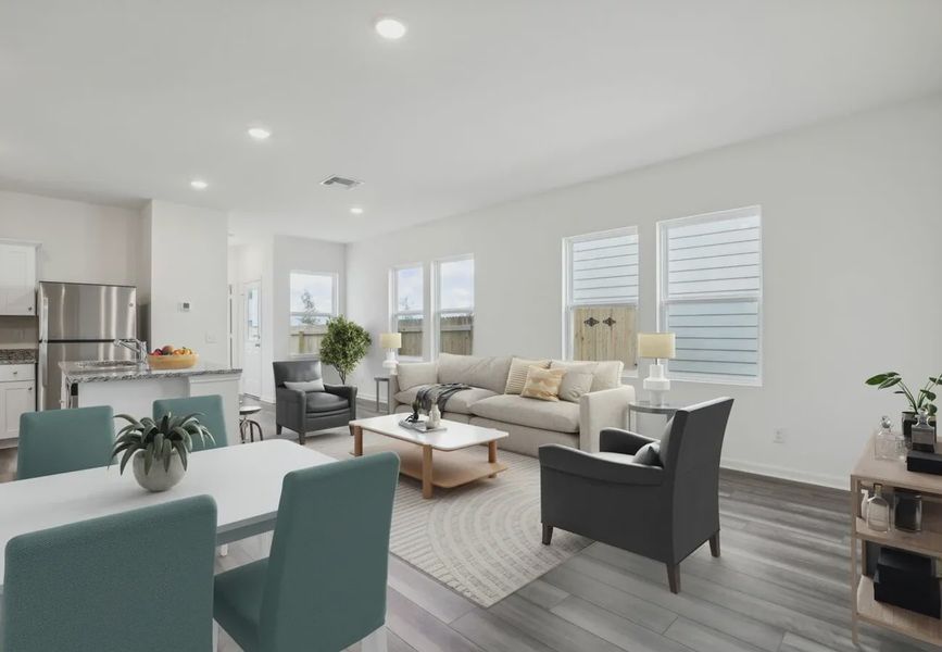 Furnished interior in a model home at The Wilder in Adkins (Image 7).