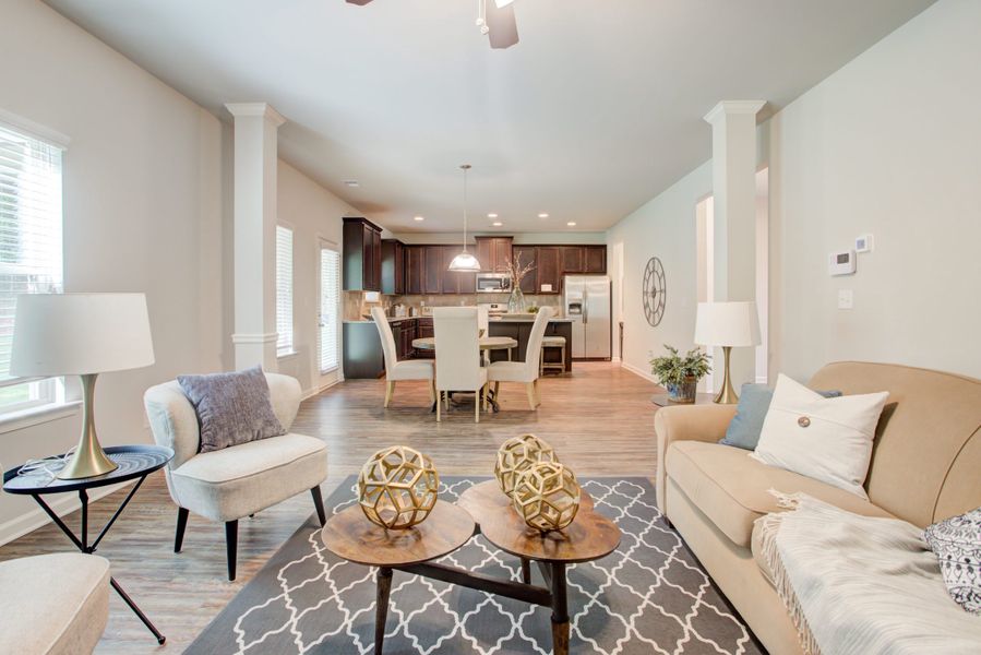 Furnished interior in a model home at Westbury in Griffin (Image 7).
