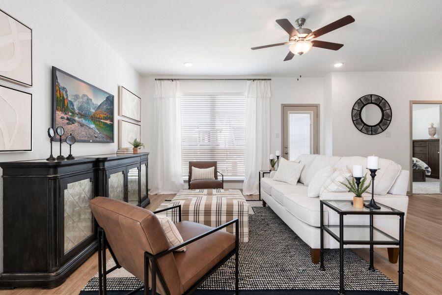 Furnished interior in a model home at South Fork in Waco (Image 11). Furnished interior in a model home at South Fork in Waco (Image 11).