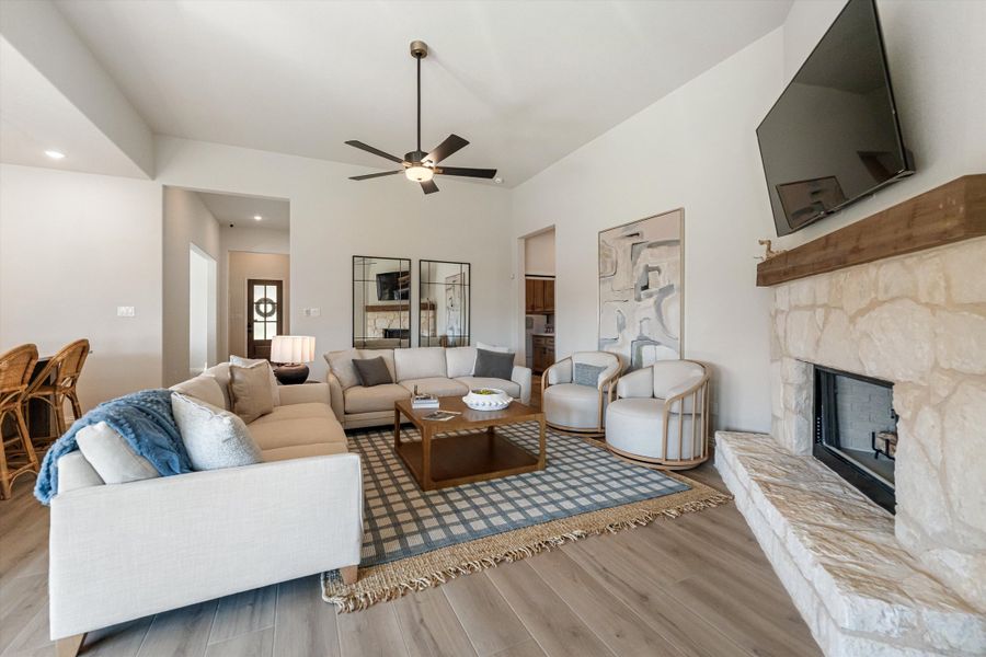 Furnished interior in a model home at Oak Grove Addition in Springtown (Image 30).