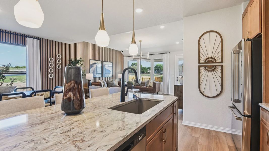 Furnished interior in a model home at Clear Creek in New Braunfels (Image 31).