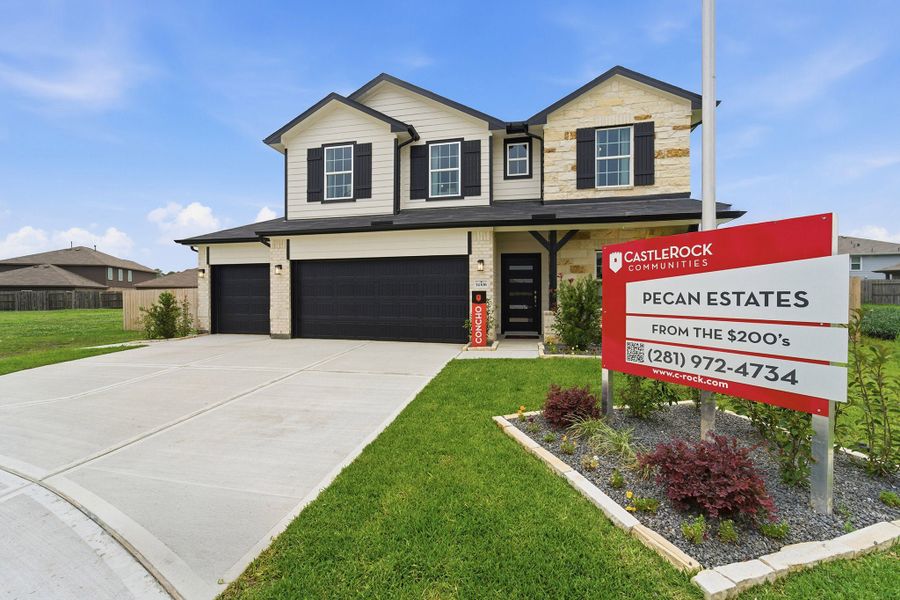 Front exterior of a home in the Pecan Estates community, located in Crosby, TX (Image 4). Front exterior of a home in the Pecan Estates community, located in Crosby, TX (Image 4).