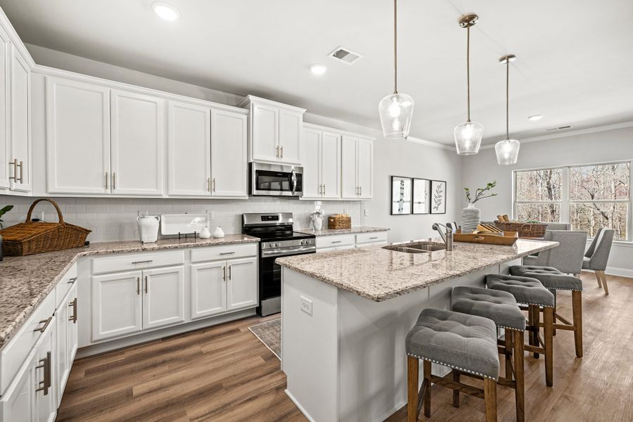 Furnished interior in a model home at Chimney Oaks in Homer (Image 8). Furnished interior in a model home at Chimney Oaks in Homer (Image 8).