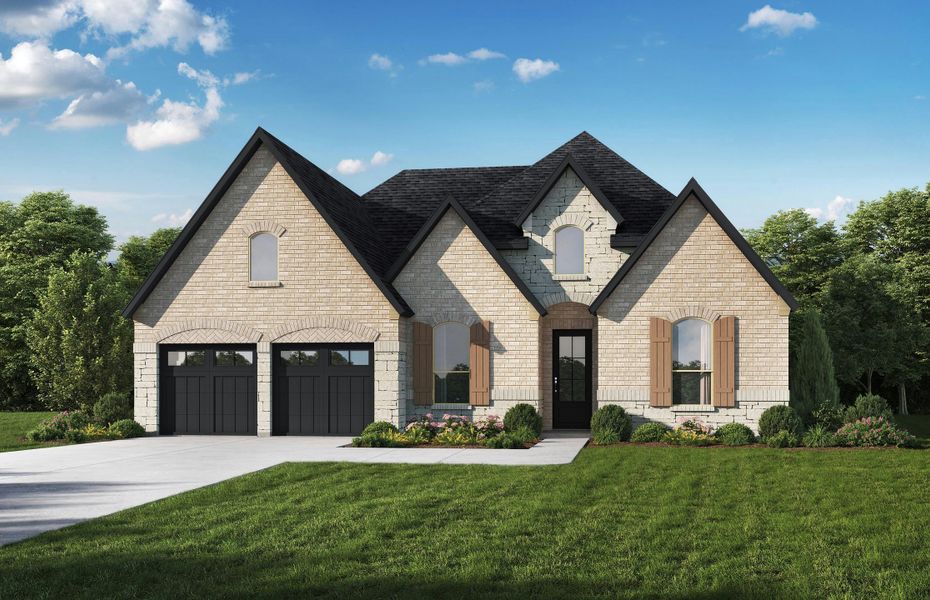 Front exterior of a home in the Dominion Park community, located in Waxahachie, TX (Image 3).