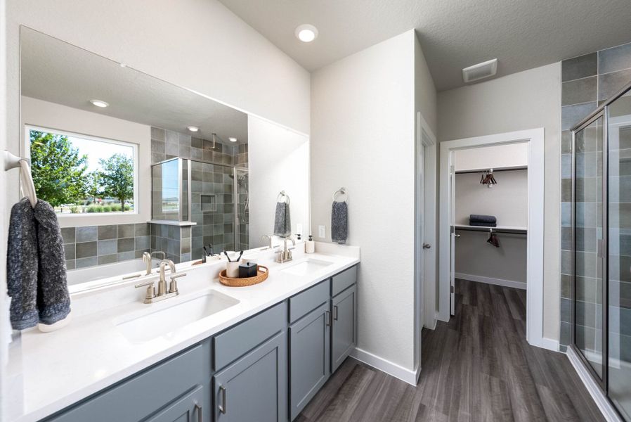 Furnished interior in a model home at August Fields in New Braunfels (Image 22).