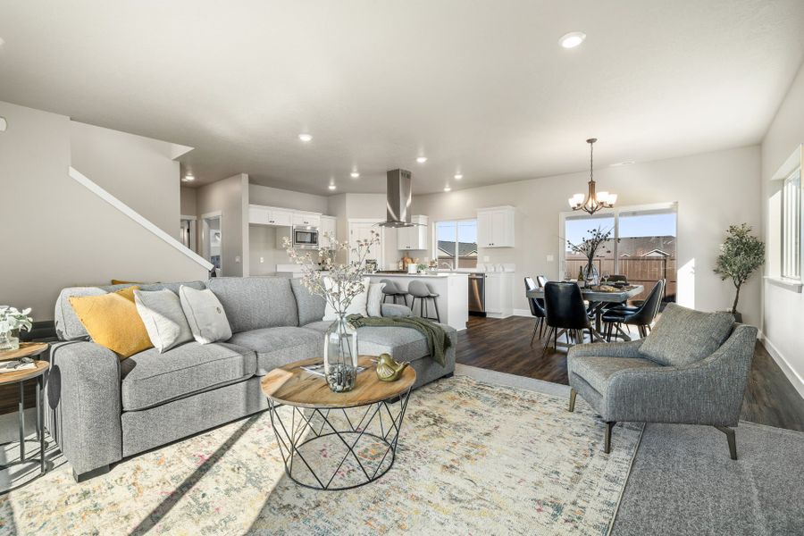 Furnished interior in a model home at Rosengarth Estates in Bend (Image 18).