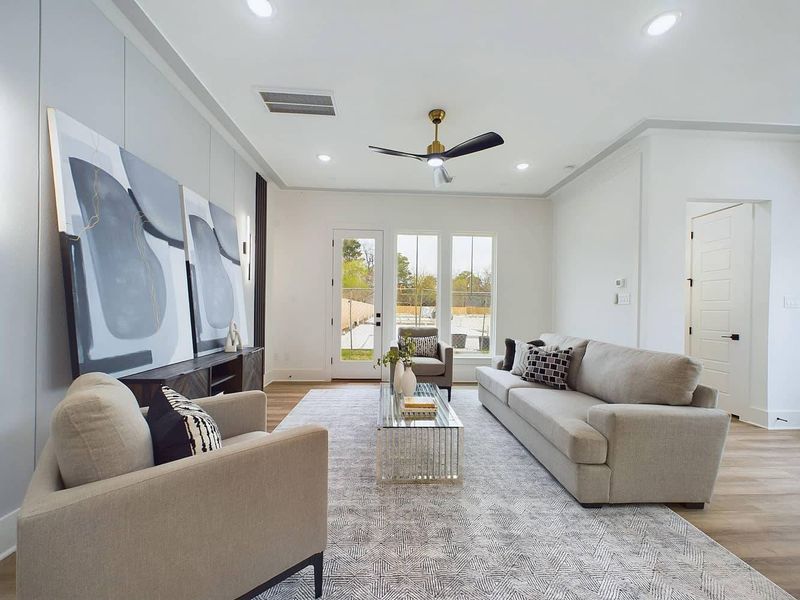 Furnished interior in a model home at Orange Spring Homes in Houston (Image 30).