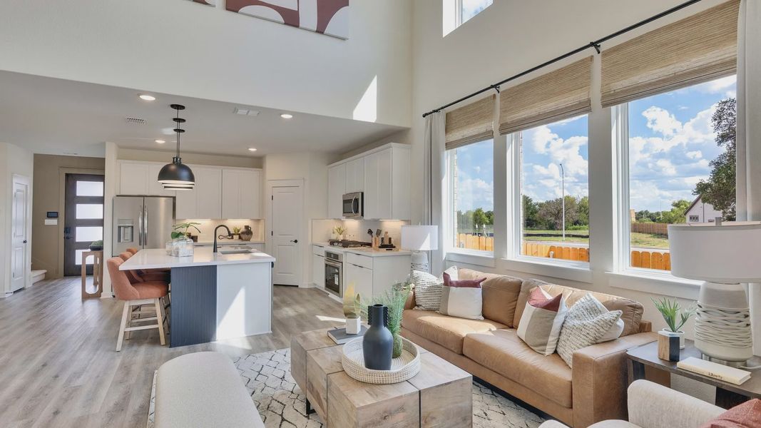 Furnished interior in a model home at Creeks Crossing in Elgin (Image 24).