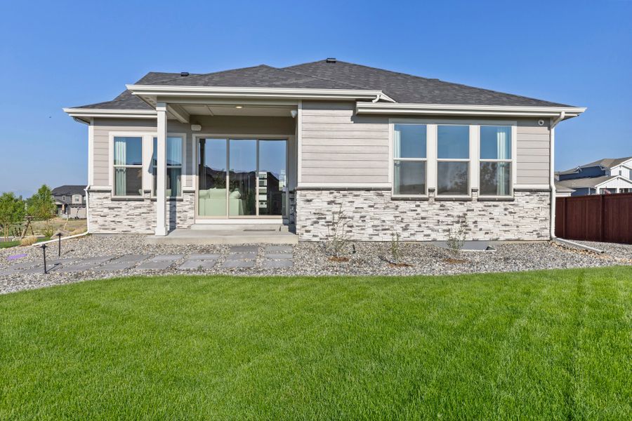 RainDance 60s Plan C417 Rear Elevation by American Legend Homes