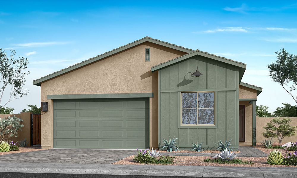 Front exterior of a home in the Terraza community, located in San Tan Valley, AZ (Image 15).