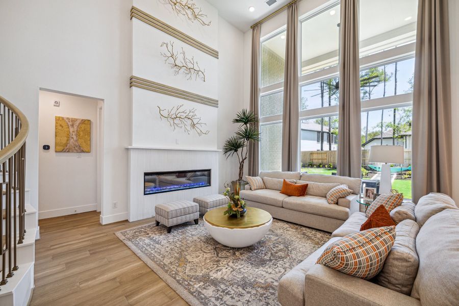 Furnished interior in a model home at ARTAVIA® - 60' in Conroe (Image 9).
