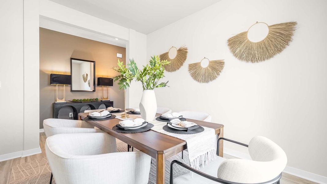 Furnished interior in a model home at Reedy Creek Preserve in Charlotte (Image 6).