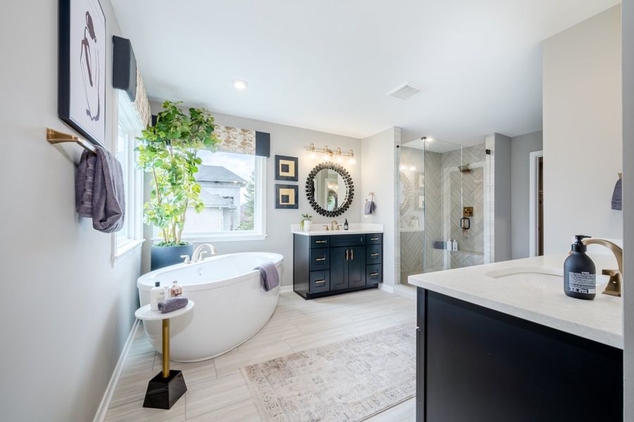 Furnished interior in a model home at Governor’s Preserve in Canton (Image 30).