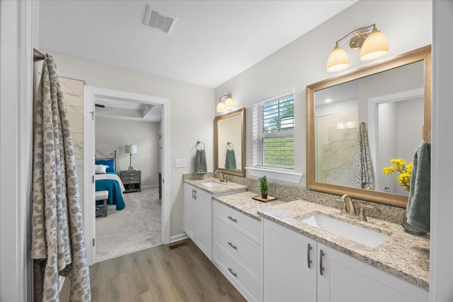 Furnished interior in a model home at Forrest Bluff in North Augusta (Image 22).
