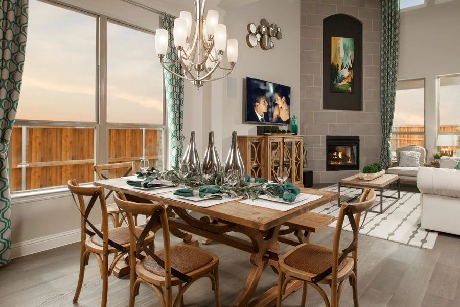 Furnished interior in a model home at Chaparral Park 50' in Oak Point (Image 24).