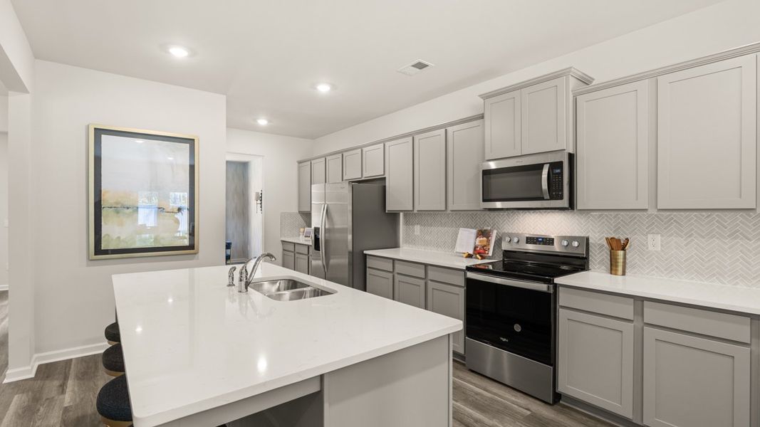 Furnished interior in a model home at Jackson Landing in Jefferson (Image 10).