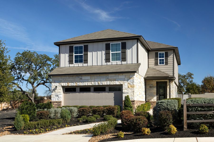 Front exterior of a home in the Veranda community, located in San Antonio, TX (Image 5).