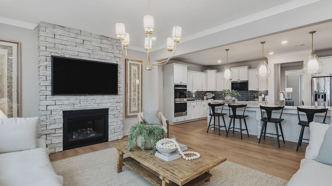 Furnished interior in a model home at Owen Park in Gibsonville (Image 23).