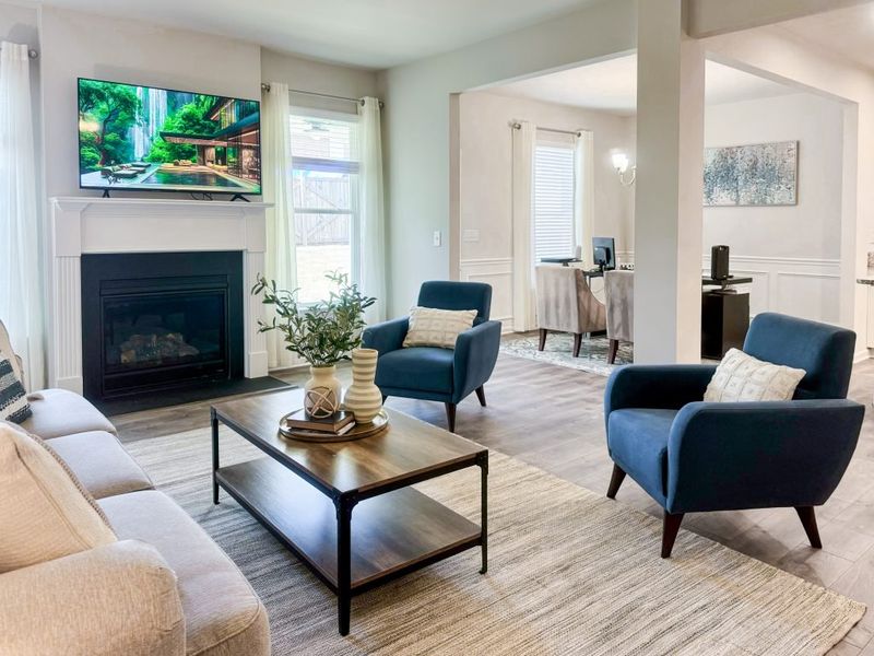 Furnished interior in a model home at Park View Reserve in Mableton (Image 6).