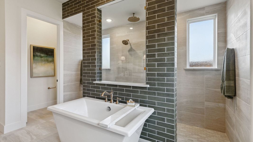 Furnished interior in a model home at The Reserve at Watters in Allen (Image 31).