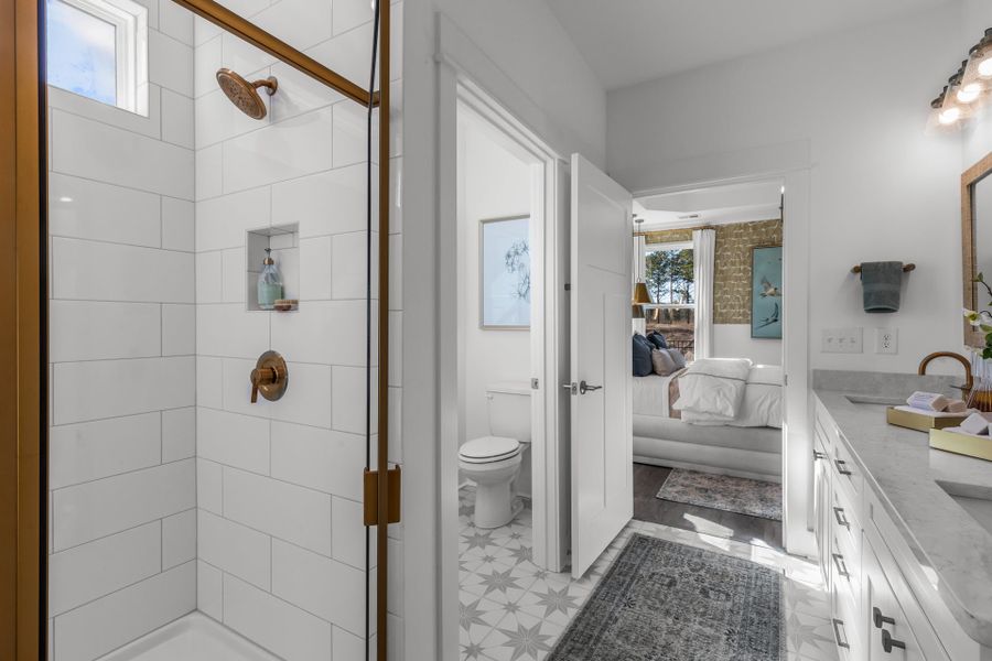 Furnished interior in a model home at Belmont at Albemarle in Hertford (Image 5).