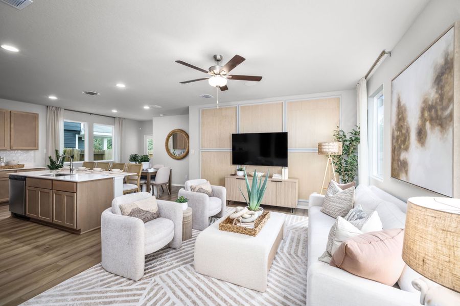 Furnished interior in a model home at Applewhite Meadows in San Antonio (Image 10).