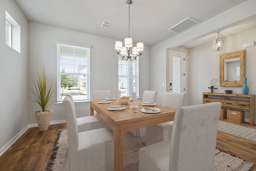 Furnished interior in a model home at The Groves of Berkeley in Moncks Corner (Image 9).