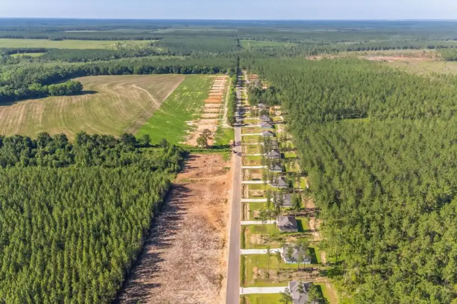 A long shot of a farm. A long shot of a farm.