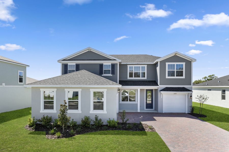 Front exterior of a home in the Meadowlark Landing community, located in Apopka, FL (Image 5).