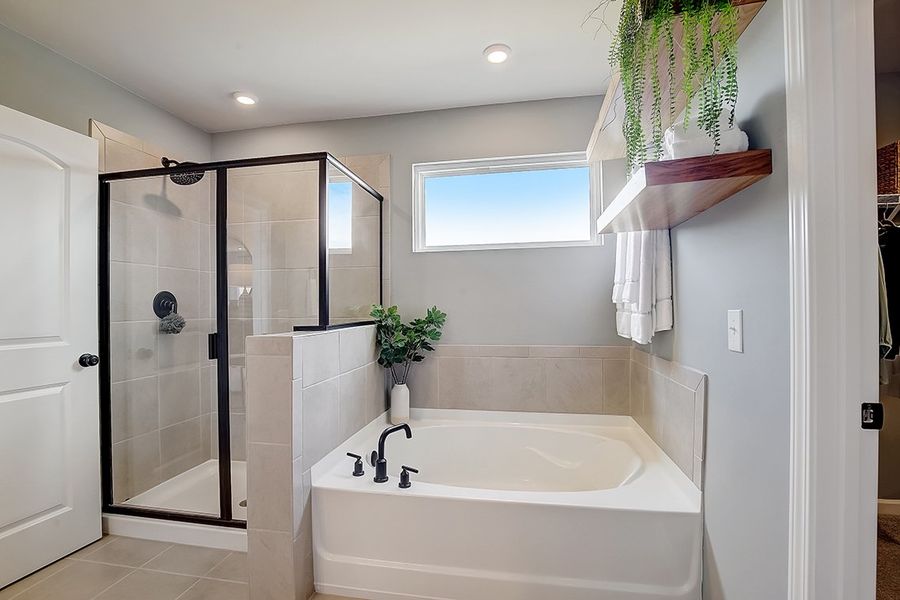 A bathroom with a tub and shower. A bathroom with a tub and shower.