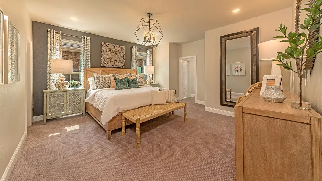 Furnished interior in a model home at Waterbend: Ivy 22' in Euless (Image 11).