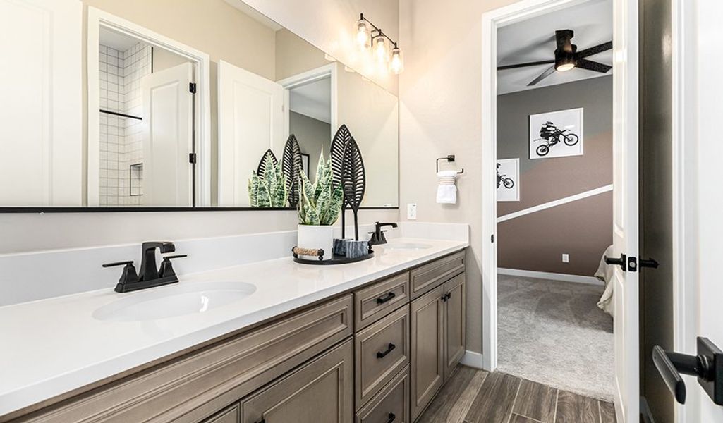 Furnished interior in a model home at Retreat at White Tank Foothills in Waddell (Image 24).