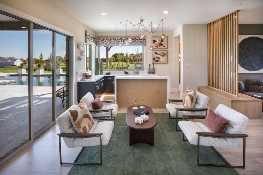 Furnished interior in a model home at Dean Farms in Lucas (Image 50).