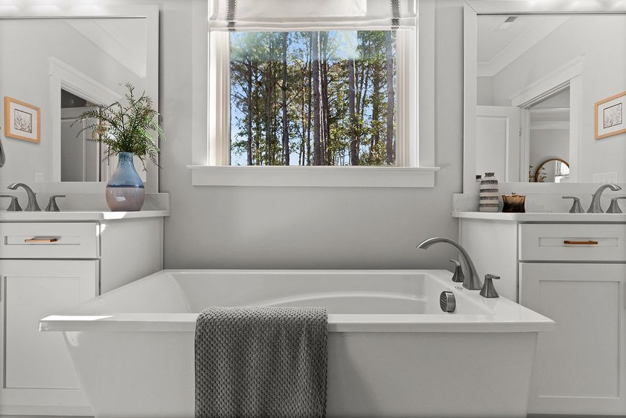 Furnished interior in a model home at East & Mason in Wilmington (Image 31).