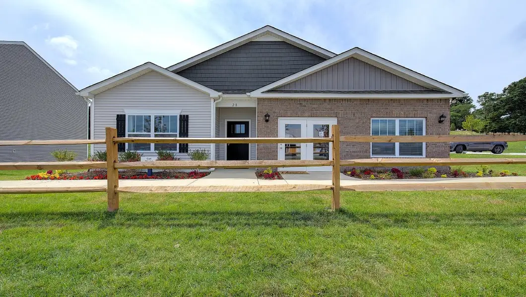 Front exterior of a home in the Tap Root Farms community, located in Fletcher, NC (Image 3).