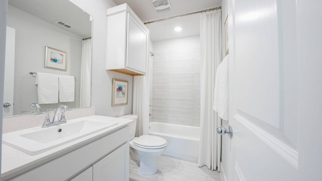 Furnished interior in a model home at The Meadows in Denton (Image 35).