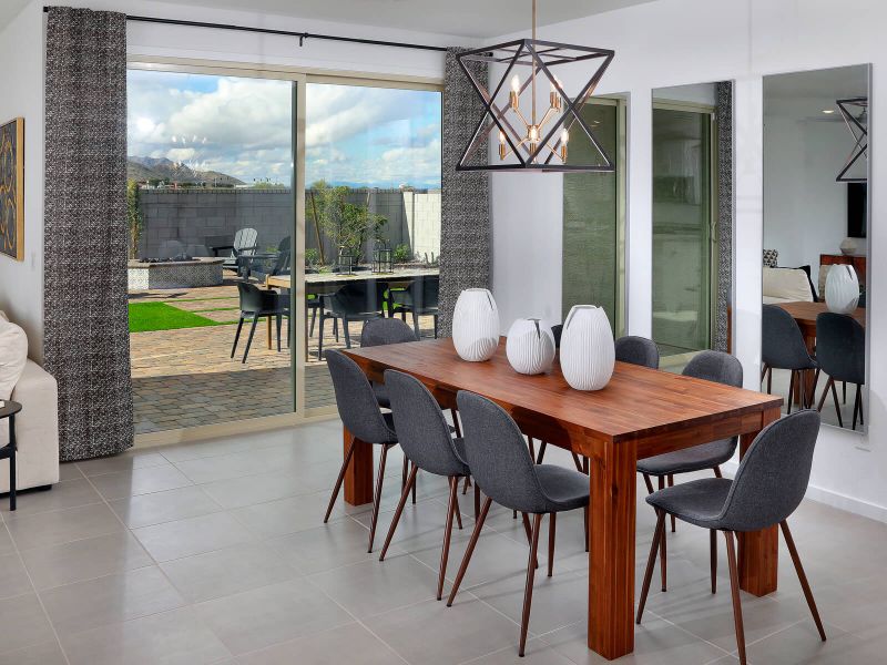 Lark dining room modeled at San Tan Groves