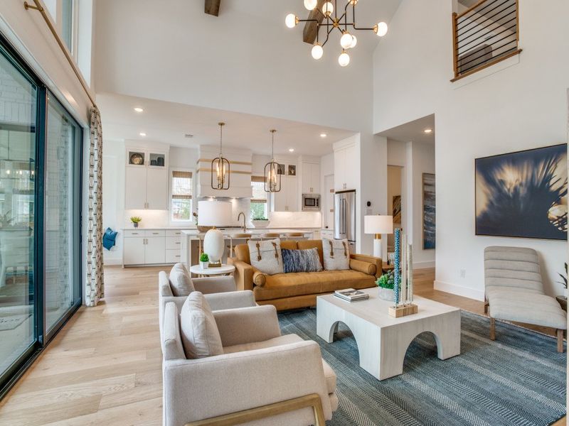 Furnished interior in a model home at Windsong Ranch 61' Series in Prosper (Image 30).