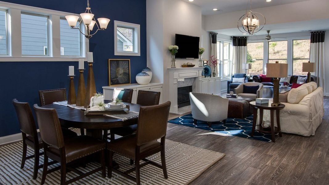 Furnished interior in a model home at The Ponds in Summerville (Image 16).